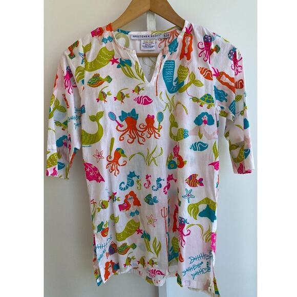 Gretchen Scott girls tunic size 6-8 Mermaids - Picture 2 of 7